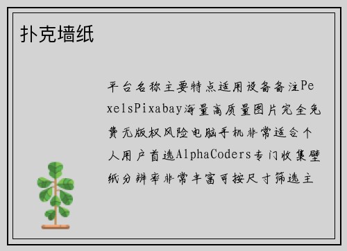 扑克墙纸